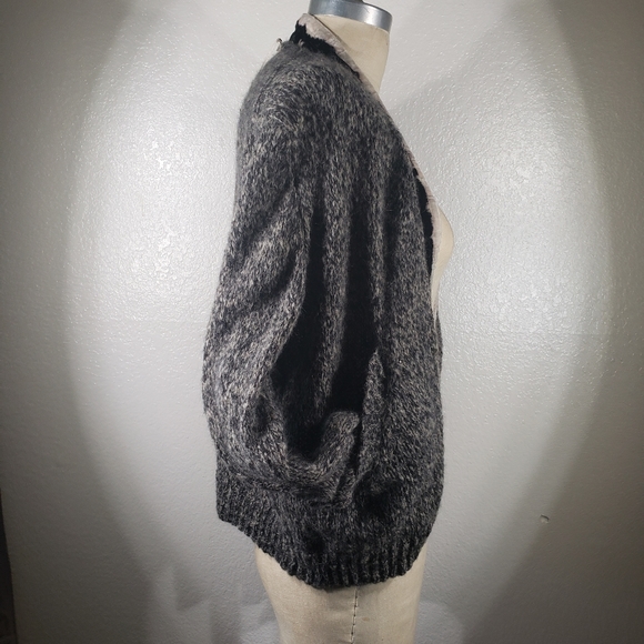 Viviana Uchitel Erena Mohair Velvet Trim Cardigan NWT - Picture 2 of 4